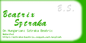 beatrix sztraka business card